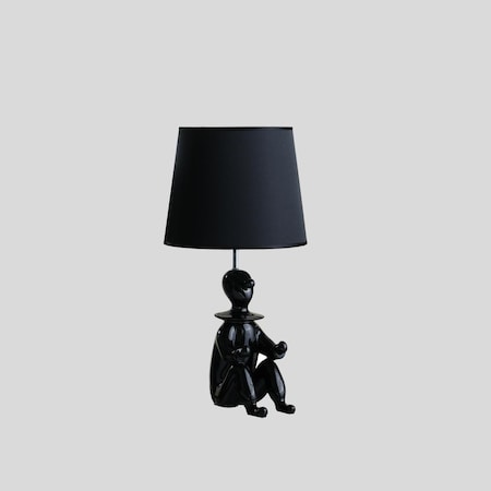 Estallar 21 in. Sculptural Clown Phone Holder Desk Lamp, Black ES3110646